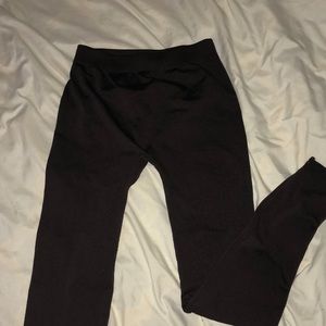Brown fleece leggings